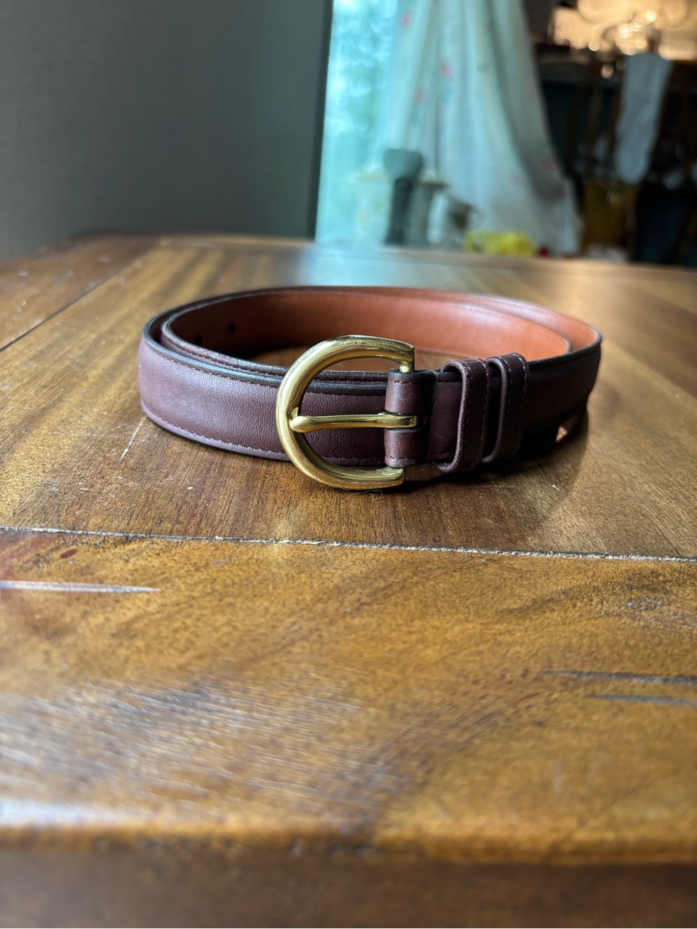 Brown Leather Coach Belt